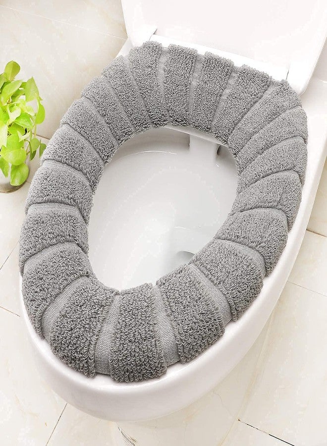 OANGO Washable Soft Warmer Toilet Seat Cover | Toilet Seat Cushion Mat | Toilet Seat Lid Cover Pads | Western Toilet Lid Cover | Toilet Cover | Toilet Lid Cover | Random Color - Image 1